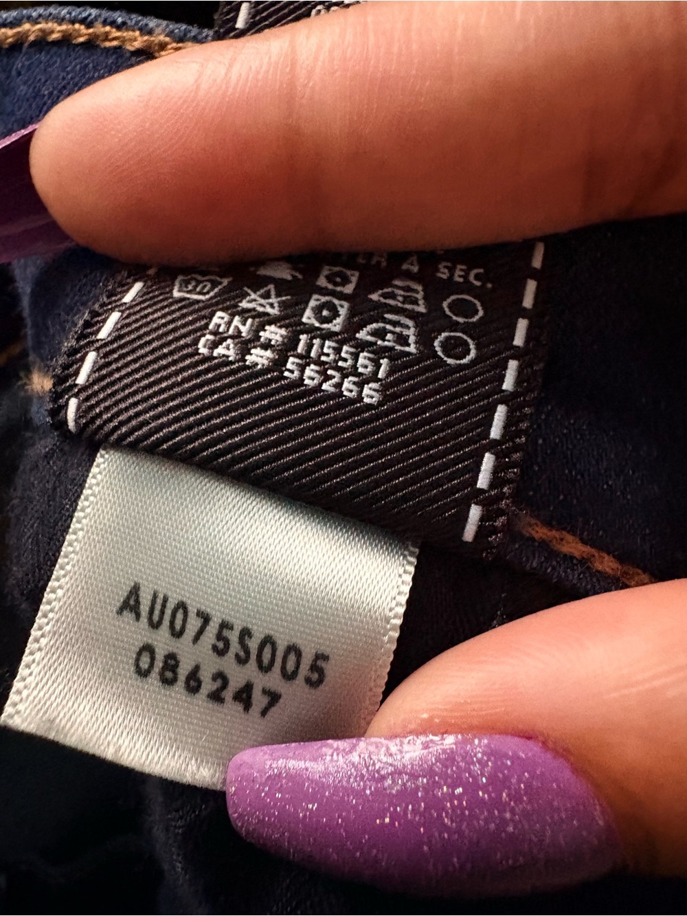 7 For All Mankind Mid-Rise Bootcut Dark Indigo Blue Jeans Size 30 - Picture 5 of 14